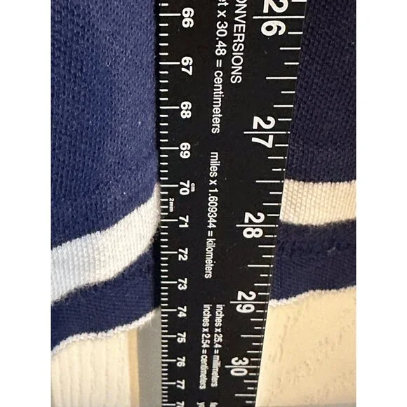 Chaps by Ralph Lauren Men’s Polo Golf 2 Button Shirt Size XL Navy White Stripe - Picture 8 of 10